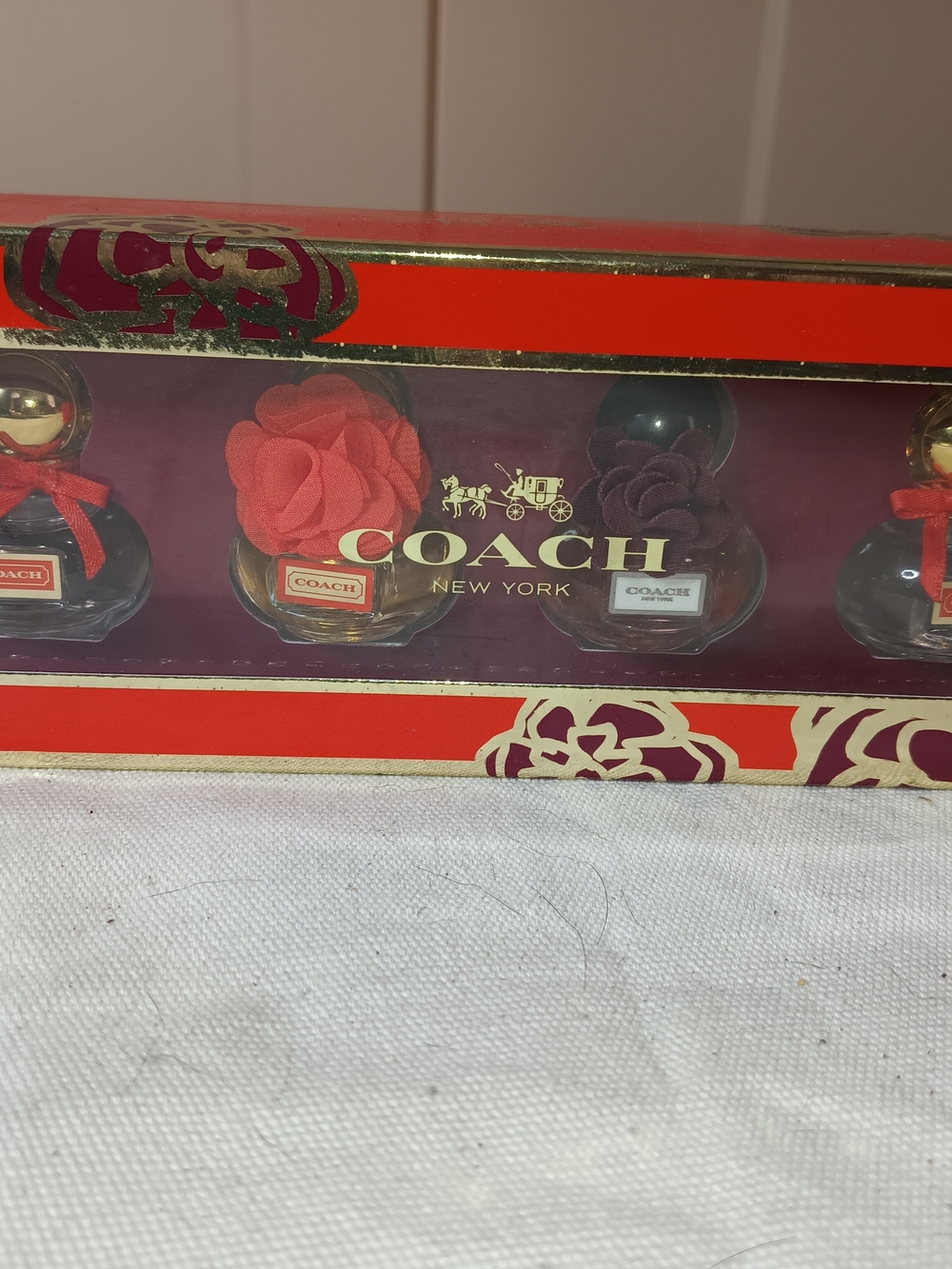 Coach Red and Gold Bath & Body Box